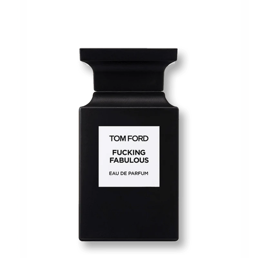 Tom Ford F*cking Fabulous cologne bottle in matte black with bold white label
